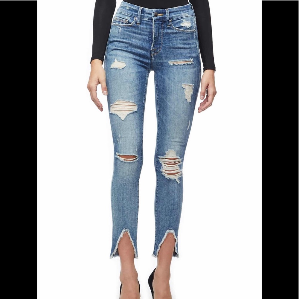 Good American good legs fray front/triangle 12(31)